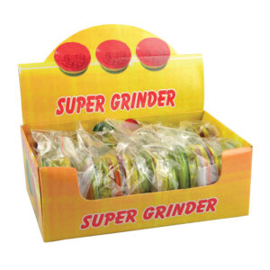 2.25″ Plastic 3pc Rasta Color Grinders – 12pc Display