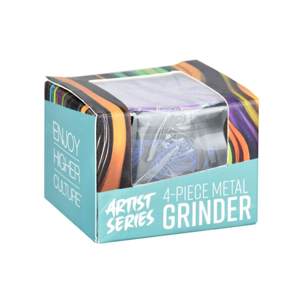 Pulsar Design Series Grinder with Side Art – Melting Mushroom / 4pc / 2.5″ - Image 3